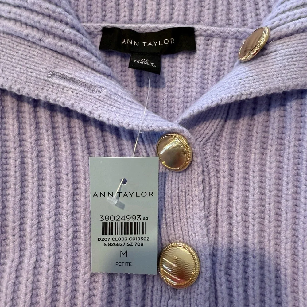 Ann Taylor Lavender Cowl Neck Sweater - Picture 3 of 6